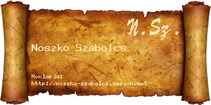 Noszko Szabolcs névjegykártya